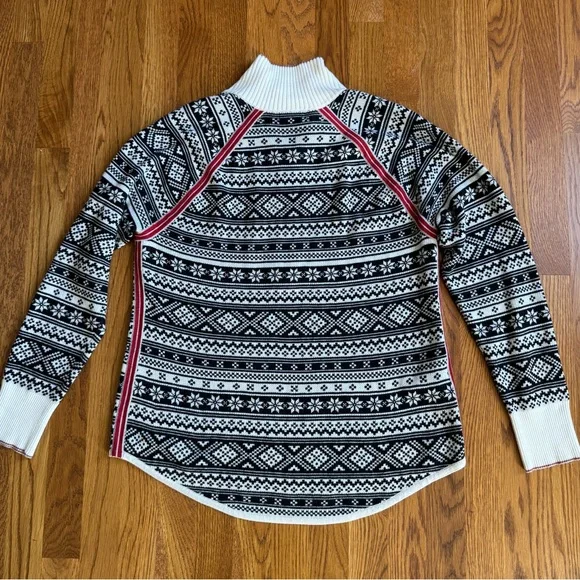 EDDIE BAUER Quarter Zip Nordic Ski/Winter Sweater Size L - Picture 5 of 11